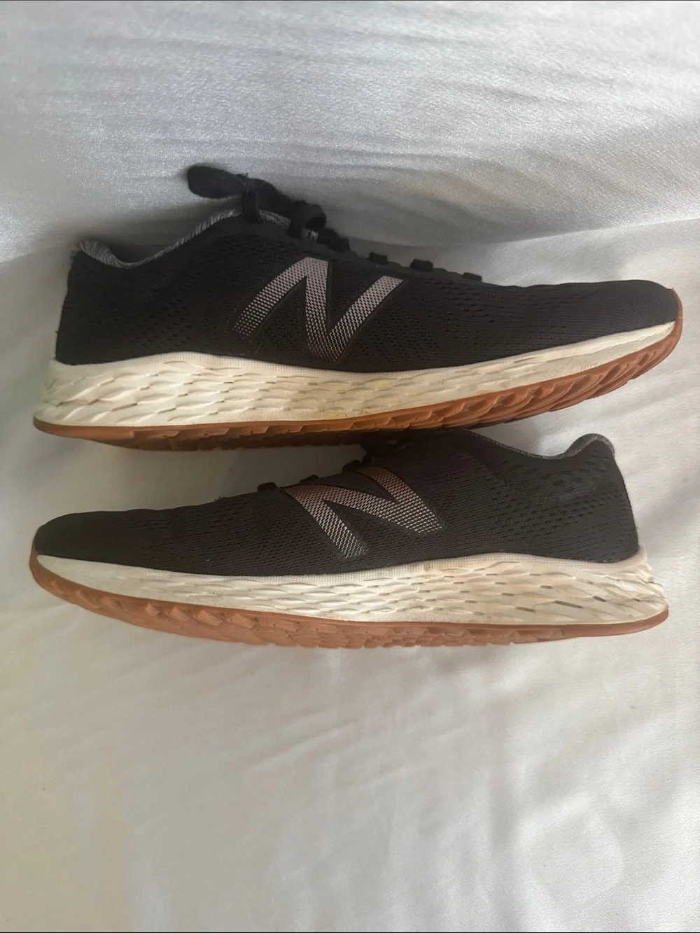 New Balance Black Athletic Shoes with Cream Midsole and Gum Outsole
